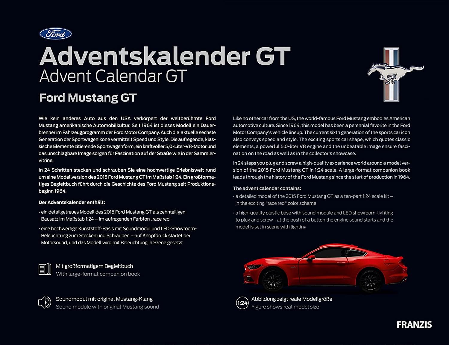Ford Mustang GT Adventkalender 1:24